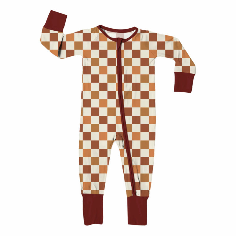 Autumn Check Bamboo Zippy - PREORDER