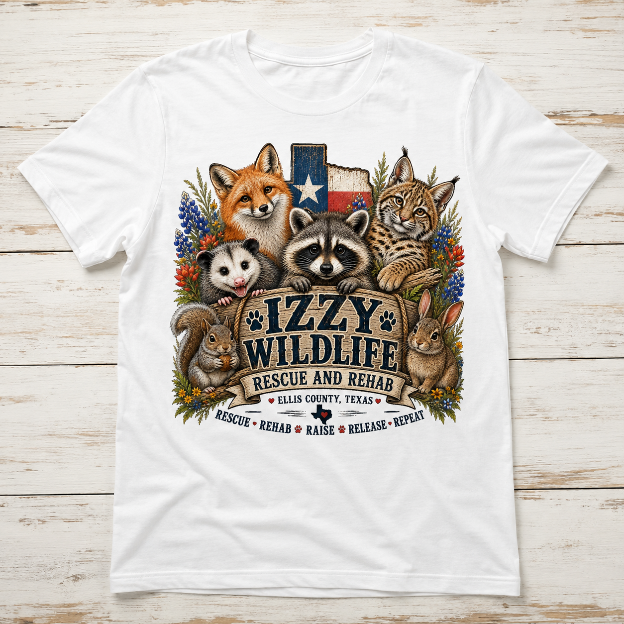 š¦ Izzy Wildlife Rescue & Rehab Fundraiser Tee š¦ PREORDER