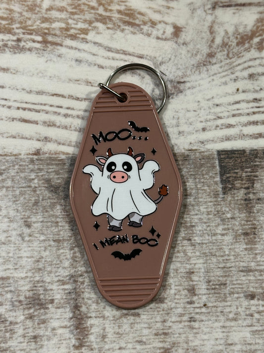 Custom Motel Keychain - Brown