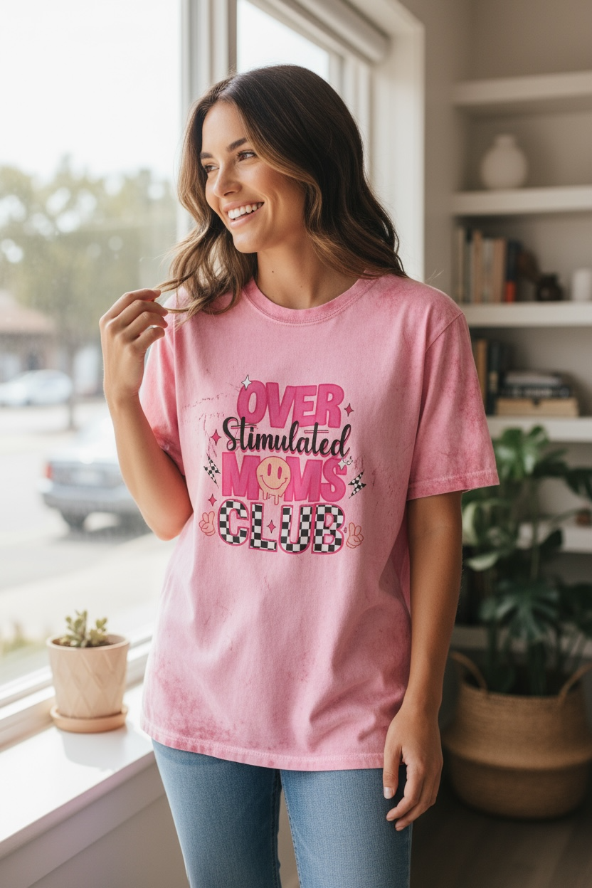 Over Stimulated Moms Club Tee