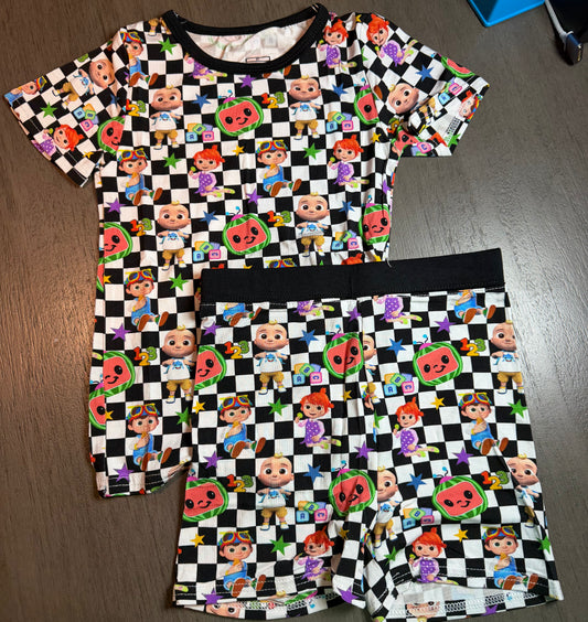 Cocomelon Checkered Short Set