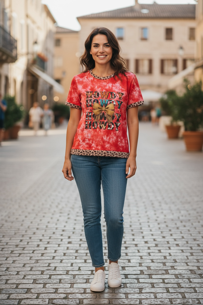 LEOPARD SHORT SLEEVE