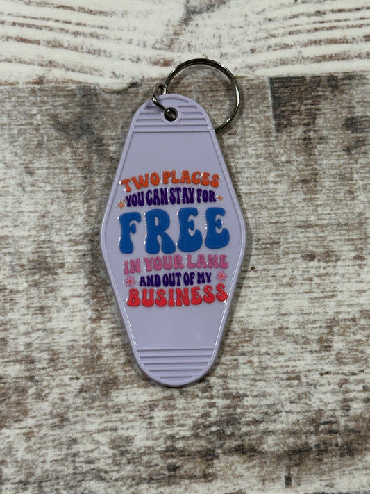 Custom Motel Keychain