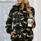You Didn't See Anything Camouflage Half Zip Fuzzy Hoodie