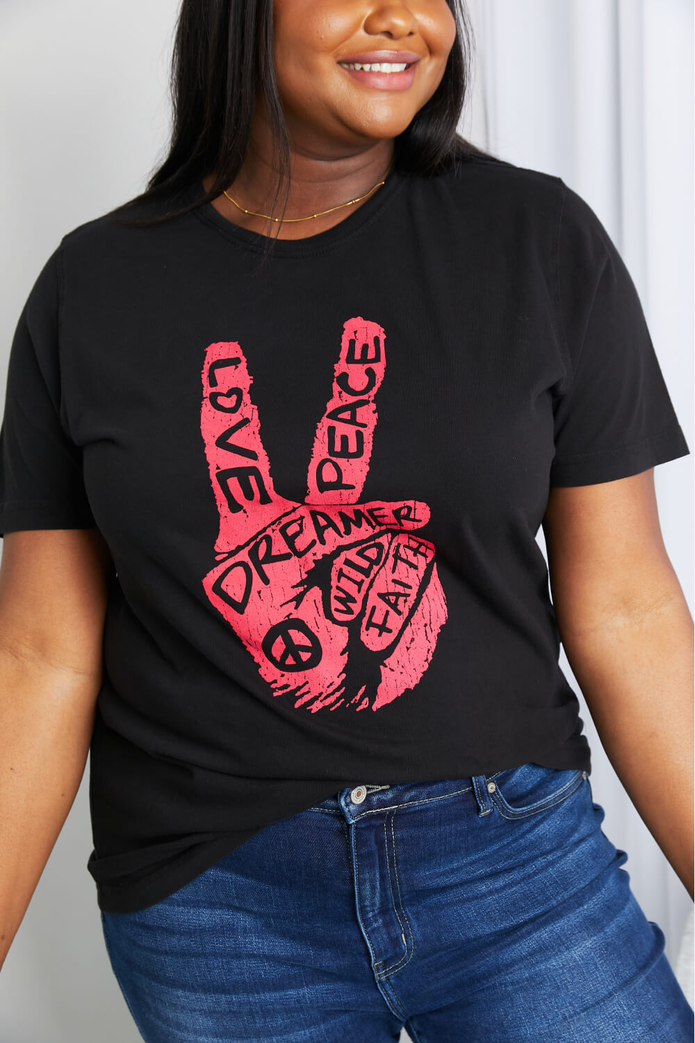 Love Peace Sign Graphic Tee