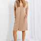 Sunday Brunch Button Down Midi Dress in Natural