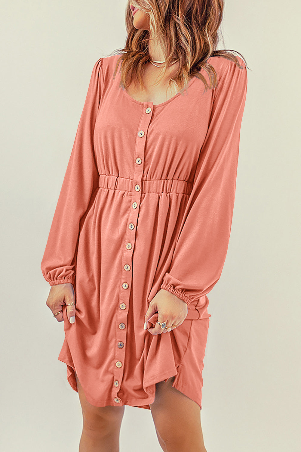 Endless Potential Long Sleeve Button Down Dress