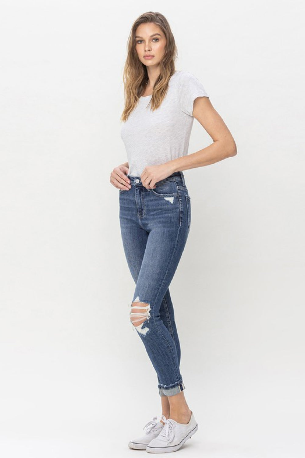 Vervet by Flying Monkey Teagan High Rise Cropped Skinny Jeans