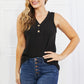 One Wish Ribbed Knit Top in Black