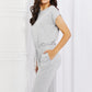 Comfy Days Boat Neck Jumpsuit in Grey