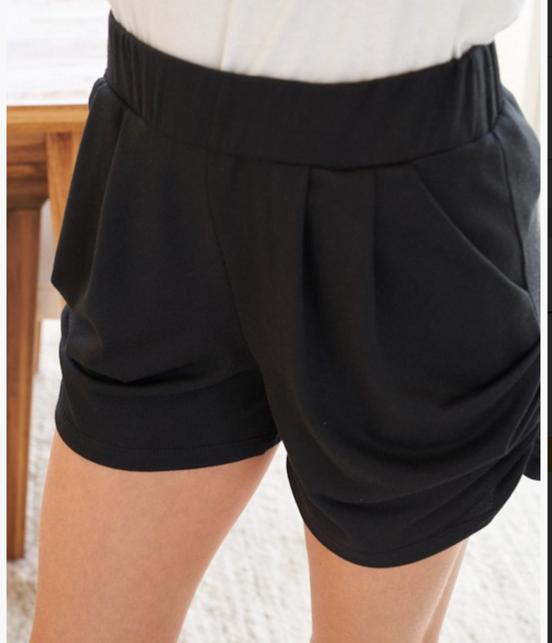 Knit Harem Shorts - Black
