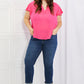 Just For You Short Ruffled Top in Hot Pink