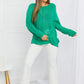 Exposed Seam Slit Knit Top in Kelly Green