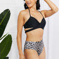 Summer Splash Halter Bikini Set in Black