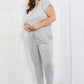 Comfy Days Boat Neck Jumpsuit in Grey