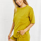 In The Moment Lounge Set in Olive Mustard