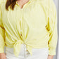 Buttoned Curved Hem Shirt | Lemon