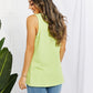 Chance of Sun Ribbed V-Neck Tank in Green